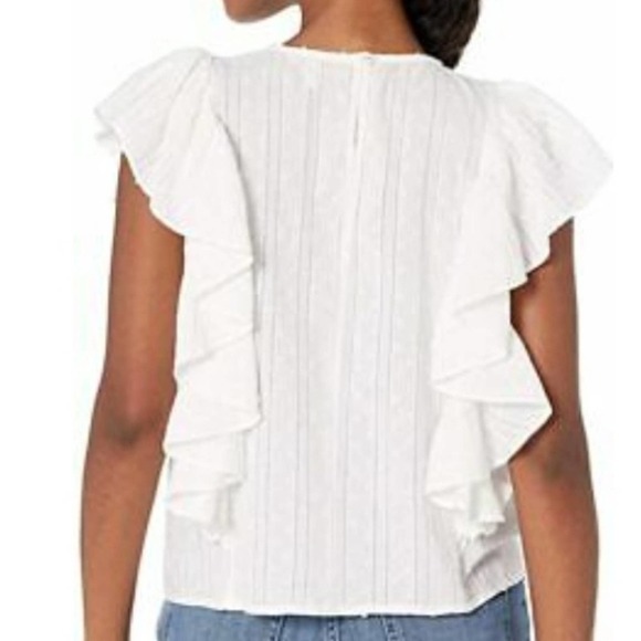 NEW! ELLA MOSS Freeah Sleeveless Ruffle Top Large. - Picture 2 of 7